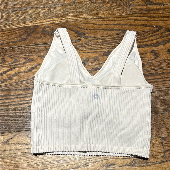 Stone wash Seamless Rib Alamo Bra / Beige Top - Picture 4 of 6